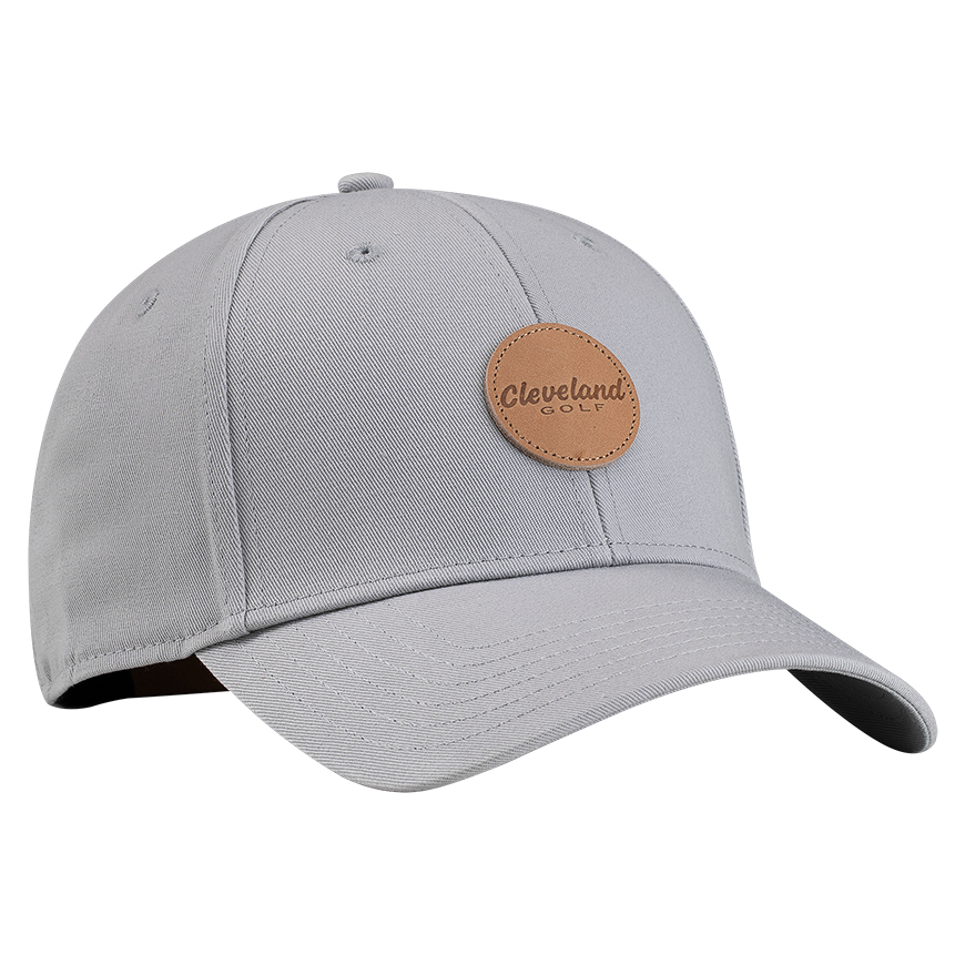 Cleveland Golf Leather Patch Hat,Grey