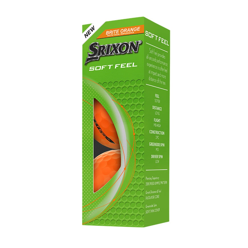SOFT FEEL BRITE Golf Balls,Brite Orange image number null