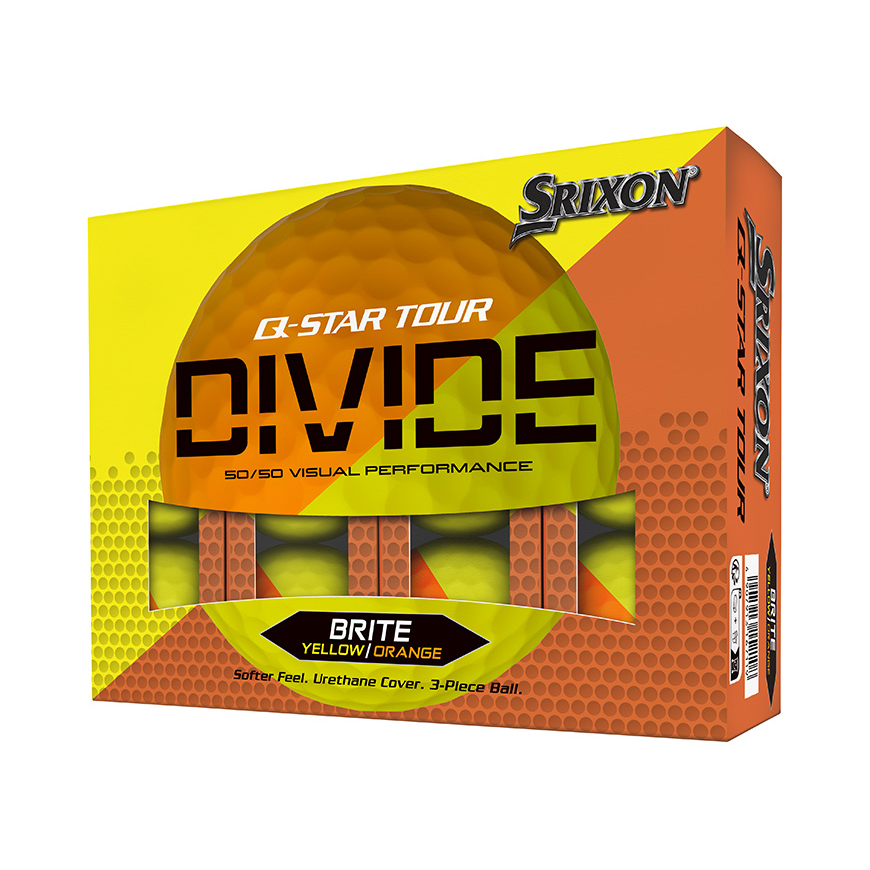 Q-STAR TOUR DIVIDE Golf Balls,Yellow/Orange image number null