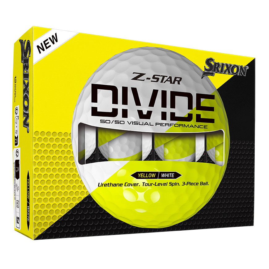 Z-STAR DIVIDE Golf Balls,White / Tour Yellow image number null