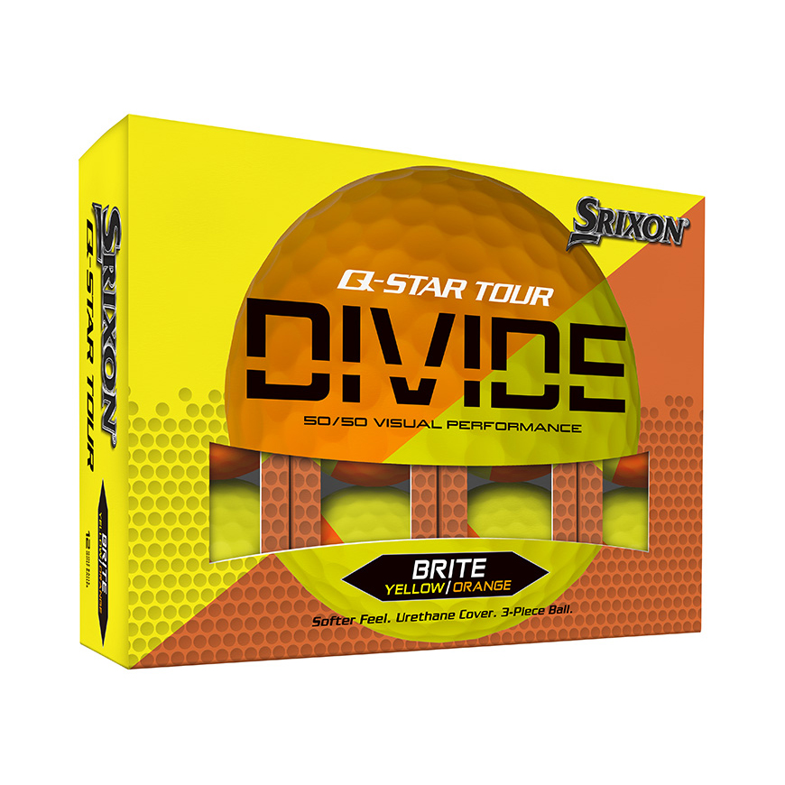 Q-STAR TOUR DIVIDE Golf Balls,Yellow/Orange image number null